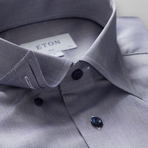 Navy Melange Oxford Shirt