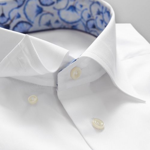 White Twill Shirt – Papyrus Print Details