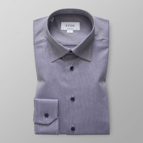 Navy Melange Oxford Shirt