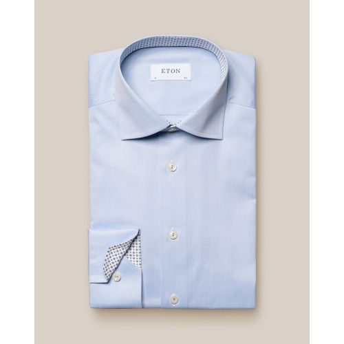 Eton Contemporary Fit - Light Blue Micro Print