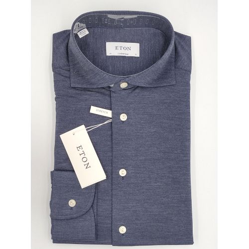 Eton Contemporary Fit - Dark Blue Four-Way Stretch Shirt