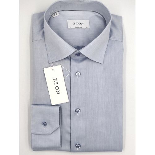 Eton Contemporary Fit - Light Blue Signature Twill