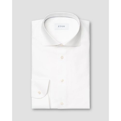 Eton Slim Fit - White Solid Signature Oxford Shirt